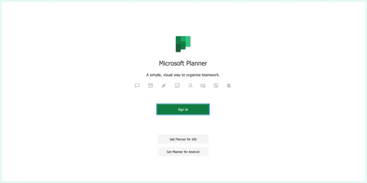 Screenshot of Microsoft Planner